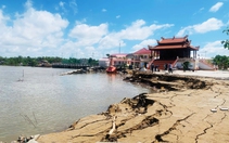 Sạt lở khu di tích cấp tỉnh miếu bà Thủy Long ở Cà Mau