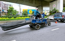 Xe tự chế chở tôn, sắt thép ở TP.HCM: Đi gần như thấy... tử thần