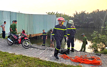 Đã tìm được thi thể tài xế GrabBike trượt chân xuống kênh bị nước cuốn vào cống