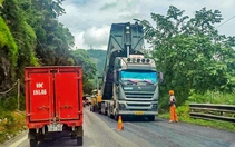 Tạm dừng sửa đường đèo Bảo Lộc do thời tiết xấu