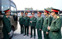 Thượng tướng Lê Huy Vịnh kiểm tra công tác chuẩn bị đưa, đón đại biểu dự Đại hội Đảng