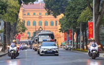 Hàng trăm phương tiện tổng duyệt dẫn đoàn đại biểu dự Đại hội Đảng