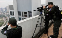 Đặc nhiệm bắn tỉa canh gác điểm cao, chó nghiệp vụ rà soát bom mìn bảo vệ Đại hội Đảng XIV