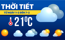 Dự báo thời tiết từ 1-2 đến 7-2: Miền Bắc rét, miền Trung mưa, miền Nam nắng