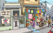 Chừa đất trống cho thông thoáng xe cộ, hàng xóm lấy trồng rau, phơi đồ