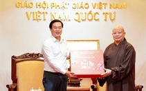 Phó bí thư thường trực Thành ủy Lê Quốc Phong thăm, chúc Tết Giáo hội Phật giáo Việt Nam TP.HCM