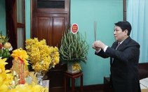 Chủ tịch nước Lương Cường dâng hương tưởng niệm Chủ tịch Hồ Chí Minh tại Nhà 67