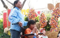 Những em bé đón Tết từ xe lăn ở phiên chợ 0 đồng