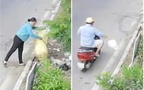 Xử phạt 2 người vứt rác trên đường Nguyễn Văn Linh, mỗi người 1,5 triệu đồng