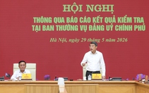 Đoàn kiểm tra của Bộ Chính trị: Đảng ủy Chính phủ hoàn thành khối lượng công việc lớn, có đột phá