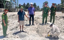 Một trạm bê tông ở Dung Quất đổ trái phép hơn 1.800 tấn chất thải