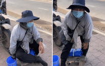 Người ăn xin ghẻ lở, lết lết trên đường bỗng… đứng dậy khi gặp công an