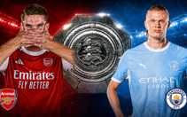 Lịch trực tiếp Siêu cúp Anh: Arsenal đấu Man City