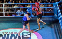 Hội võ về làng, người dân reo hò khi xem võ sĩ so tài