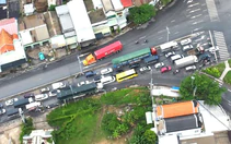 Người dân miền Tây đổ về quê, ngã tư Đồng Tâm ùn ứ kéo dài
