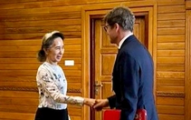 Bà Aung San Suu Kyi tái xuất, gặp đại diện Hội Chữ thập đỏ quốc tế