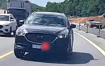 Thót tim cảnh ô tô bất ngờ lấn làn, đối đầu với xe ngược chiều ở đoạn đường cấm vượt