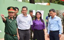 Lãnh đạo TP.HCM khảo sát việc tổ chức lễ truy điệu, an táng hài cốt liệt sĩ tại công viên Lê Thị Riêng