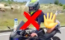 Trục xuất vĩnh viễn nữ du khách Nga lái mô tô phân khối lớn biểu diễn phản cảm