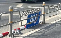 Hà Nội gỡ biển cảnh báo khoảng cách trên cầu Nhật Tân sau 3 ngày lắp đặt
