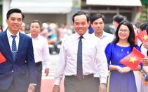 Bí thư Trần Lưu Quang, chủ tịch Nguyễn Văn Được dự lễ khai giảng tại Trường THPT Trần Khai Nguyên