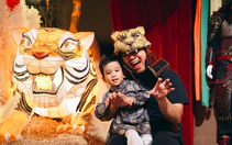 Người dân thích thú ngắm cóc khổng lồ 'kiện trời' giữa đình cổ TP.HCM
