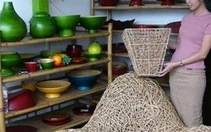 Xuất hàng gia dụng tre cuốn sang Mỹ