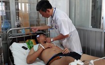 Một chiến sĩ cảnh sát cơ động bị tông trọng thương
