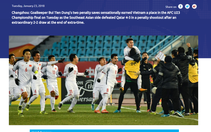 Truyền thông châu Á: 'U-23 VN vô chung kết sau một trận đấu kinh dị'