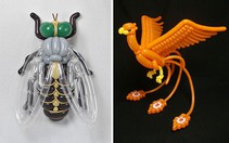 Nghệ sĩ Nhật tạo hình chim, ong, bướm... từ bong bóng 