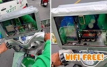 Đi xe ôm có wifi free, sạc điện thoại miễn phí