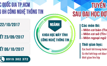 Đại học Công nghệ thông tin tuyển sinh sau Đại học đợt 2 năm 2017