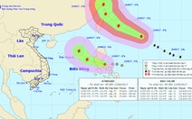 Bão Talim và áp thấp nhiệt đới hướng lên phía Trung Quốc