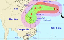 Bão số 11 giật cấp 15 đang tiến vào vịnh Bắc Bộ