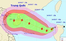 Bão số 11 liên tục đổi hướng trên Biển Đông