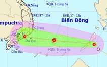 Áp thấp nhiệt đới di chuyển nhanh, hướng vào Nam Bộ