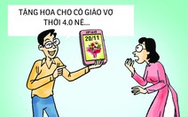 Tặng hoa cho cô giáo vợ