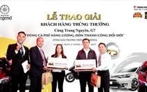 Trao giải đợt 3 chương trình “Dùng cà phê năng lượng, đón thành công đổi đời”