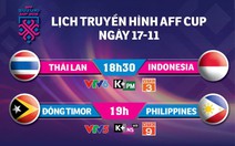 Lịch trực tiếp AFF Cup 2018: Indonesia quyết đấu Thái Lan