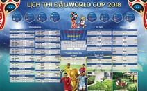 Báo Tuổi Trẻ mến tặng bạn đọc lịch thi đấu World Cup 2018