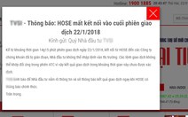 Cổ phiếu tăng kịch trần, sàn HoSE gặp sự cố lớn