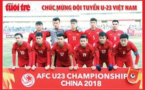 Báo Tuổi Trẻ tặng chuyên trang và poster hình đội U23 Việt Nam