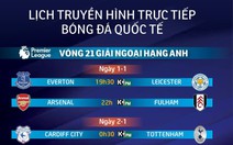 Lịch trực tiếp vòng 21 Premier League: Arsenal và Tottenham có niềm vui đầu năm ?