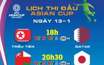 Lịch thi đấu Asian Cup 2019 ngày 13-1