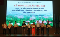 Trao giải lần 2 cuộc thi tìm hiểu 90 năm lịch sử vẻ vang của Đảng Cộng sản Việt Nam