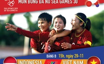 Lịch thi đấu tuyển nữ Việt Nam gặp Indonesia tại SEA Games 2019