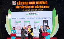 Herbalife Việt Nam nhận giải thưởng 'Sản phẩm Vàng vì Sức khỏe cộng đồng' năm 2019