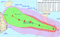 Bão Phanfone giật cấp 13 sắp vào Biển Đông