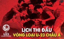 Lịch thi đấu của U-23 Việt Nam tại vòng loại Giải U-23 châu Á 2020