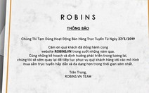 Vì sao trang thương mại điện tử robins.vn đóng cửa?